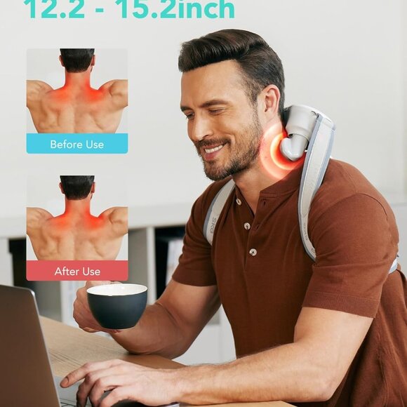 SKG H7 MAX Neck Massager Pain Relief Deep Tissue with Heat Cordless 4d - Picture 3 of 8
